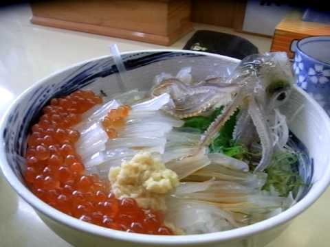 Youtube: イカの踊り丼。