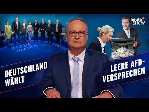 Youtube: Wahlkampf-Finale | AfD macht Reiche reicher | Das Ende der Ukraine? | heute-show von 21.02.2025