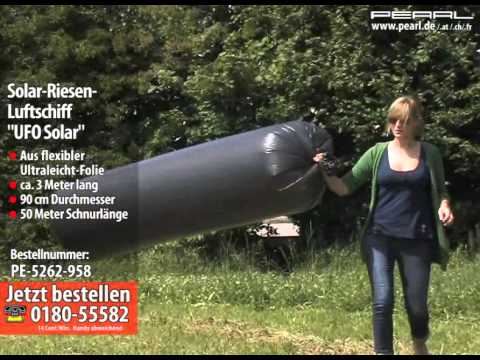Youtube: Riesen-Solar-Luftschiff - fliegt bis 50 Meter hoch!