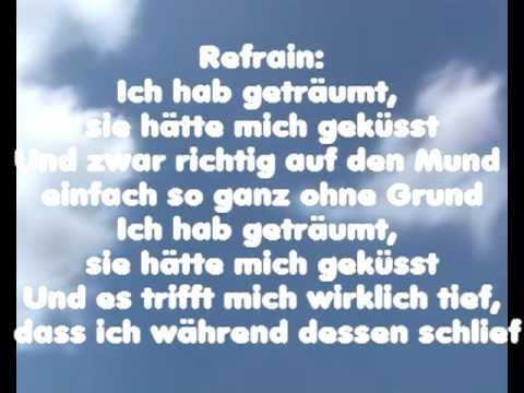 Youtube: Wise Guys Ich Hab Geträumt Lyrics