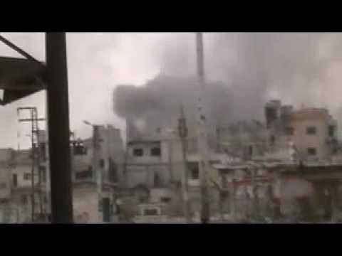 Youtube: Baba Amro: the fall of dozen of rockets on civilian houses  26-02-2012