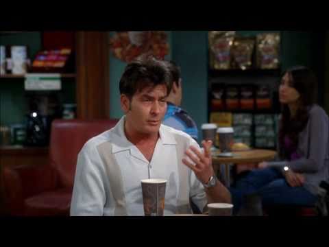 Youtube: TWO and a half MEN Staffel 7 Folge 15 -Szene- Charlie hat sich auf ein Baby übergeben.