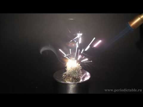 Youtube: Burning of Scandium turnings