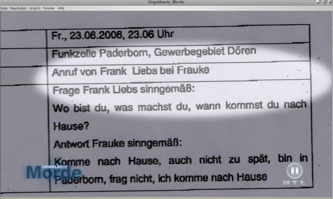 Frauke Chris Freitag Rueckruf Bruder