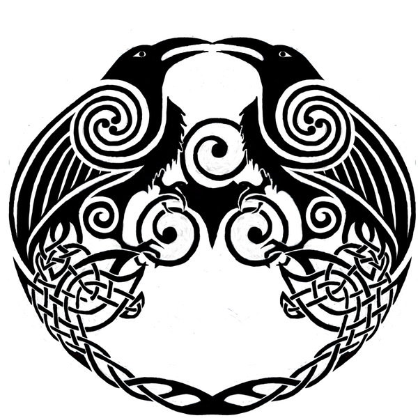 a Spin on an old raven Tatt by Dawbun