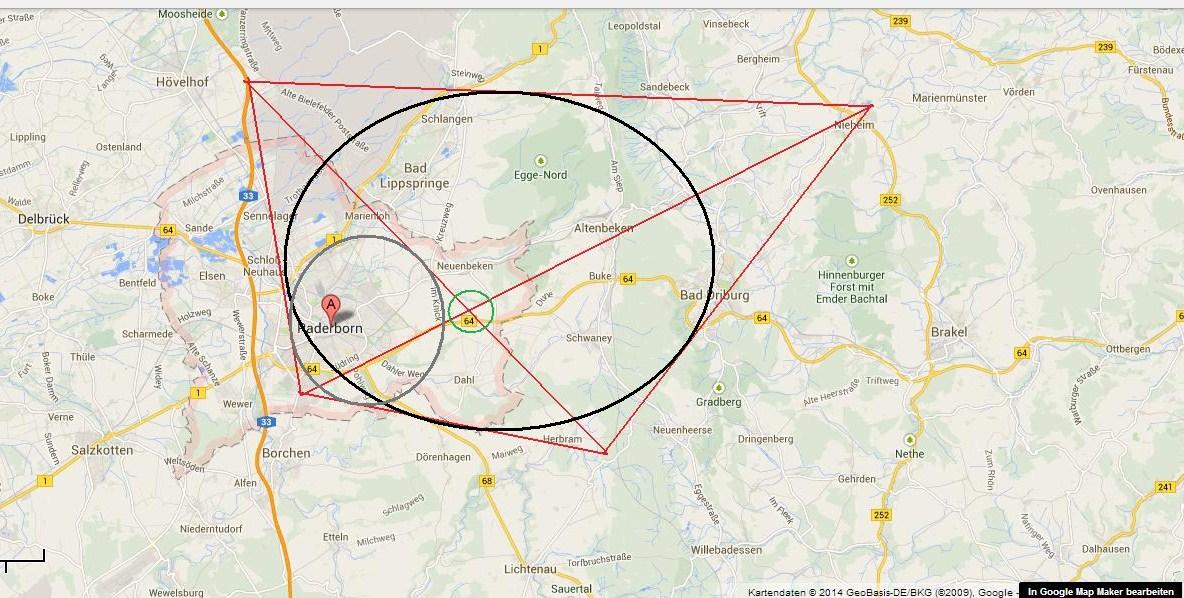 Karte mit Kreuz ueber Neubecken 2
